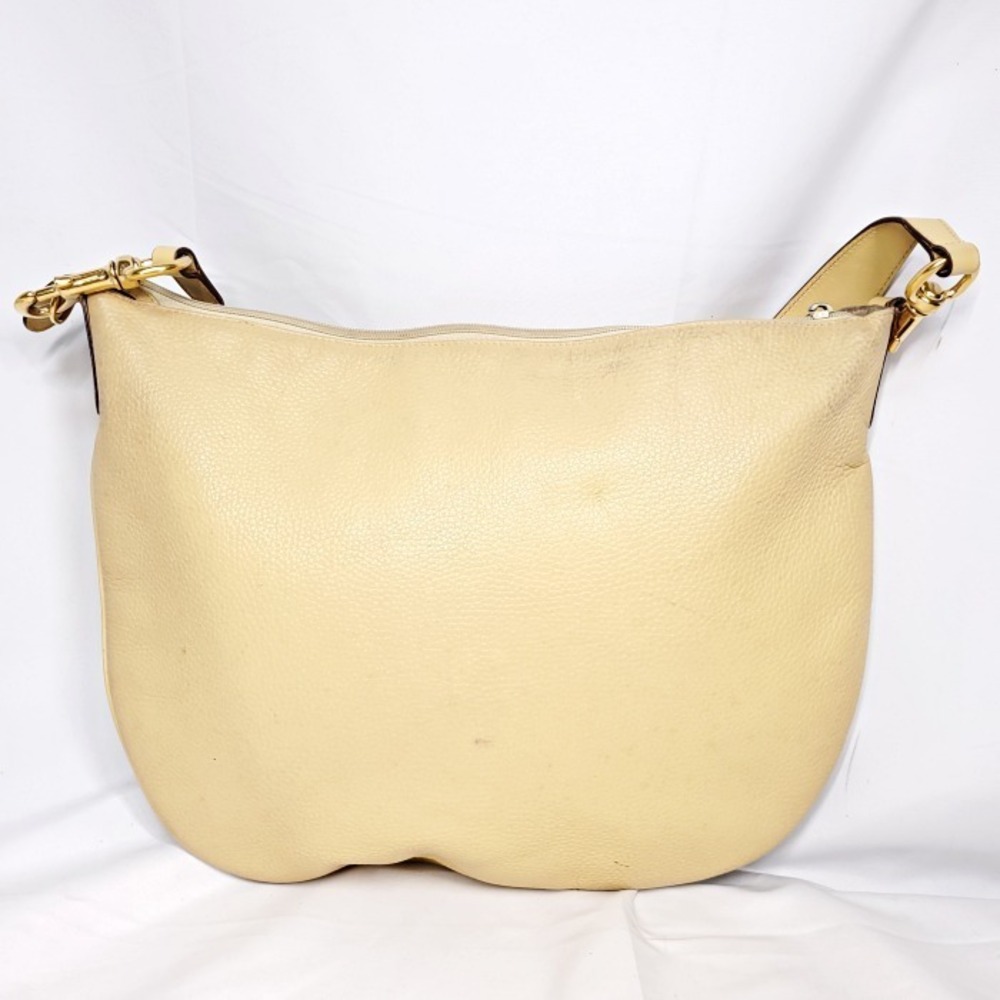 GUCCI Leather Hobo Bag Yellow Beige - Picture 4 of 10